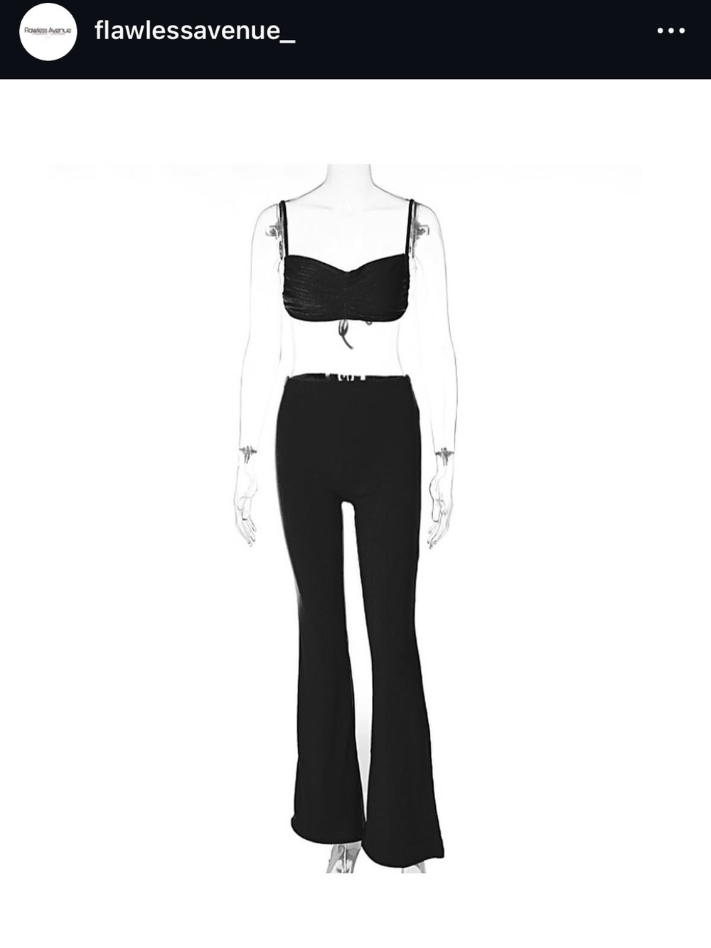 High-Waist Black Flare Pants